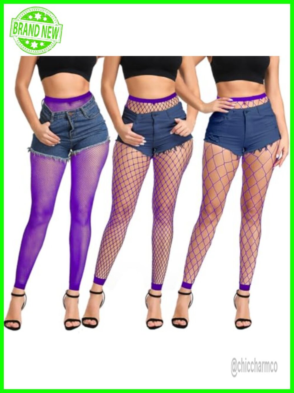 Women Footless Fishnet Stockings High Waist Tights Stretch Nylon Pantyhose